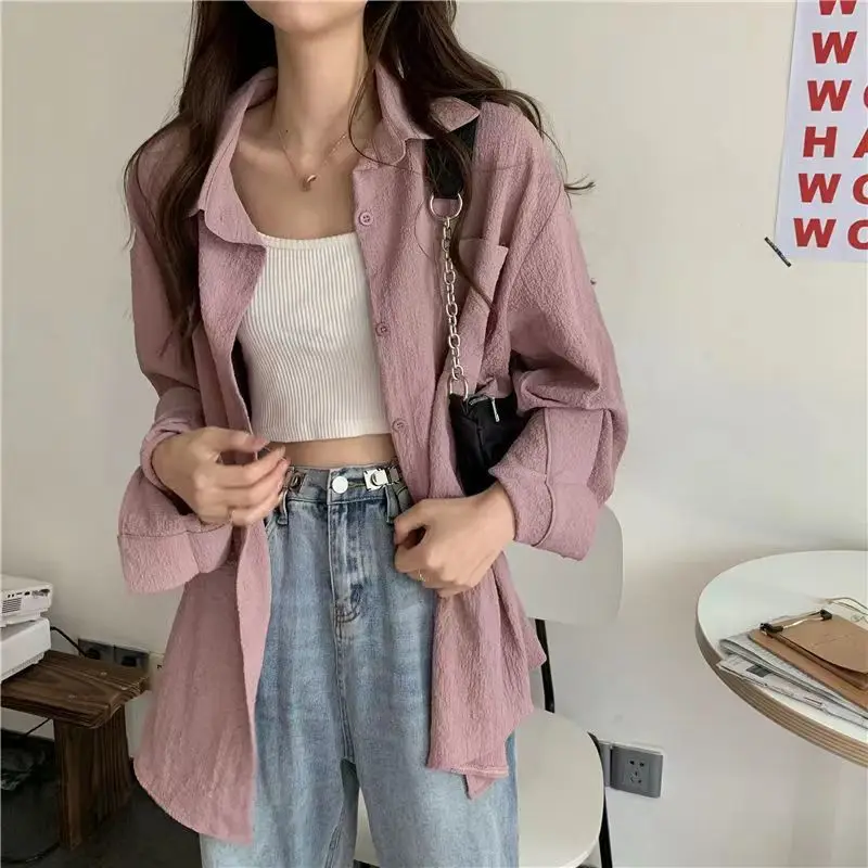 

Long Sleeve Shirts Womens Chiffon Printed Slim Fit Romantic Feminine Comfortable Minimalist Daily Work Vacation Style