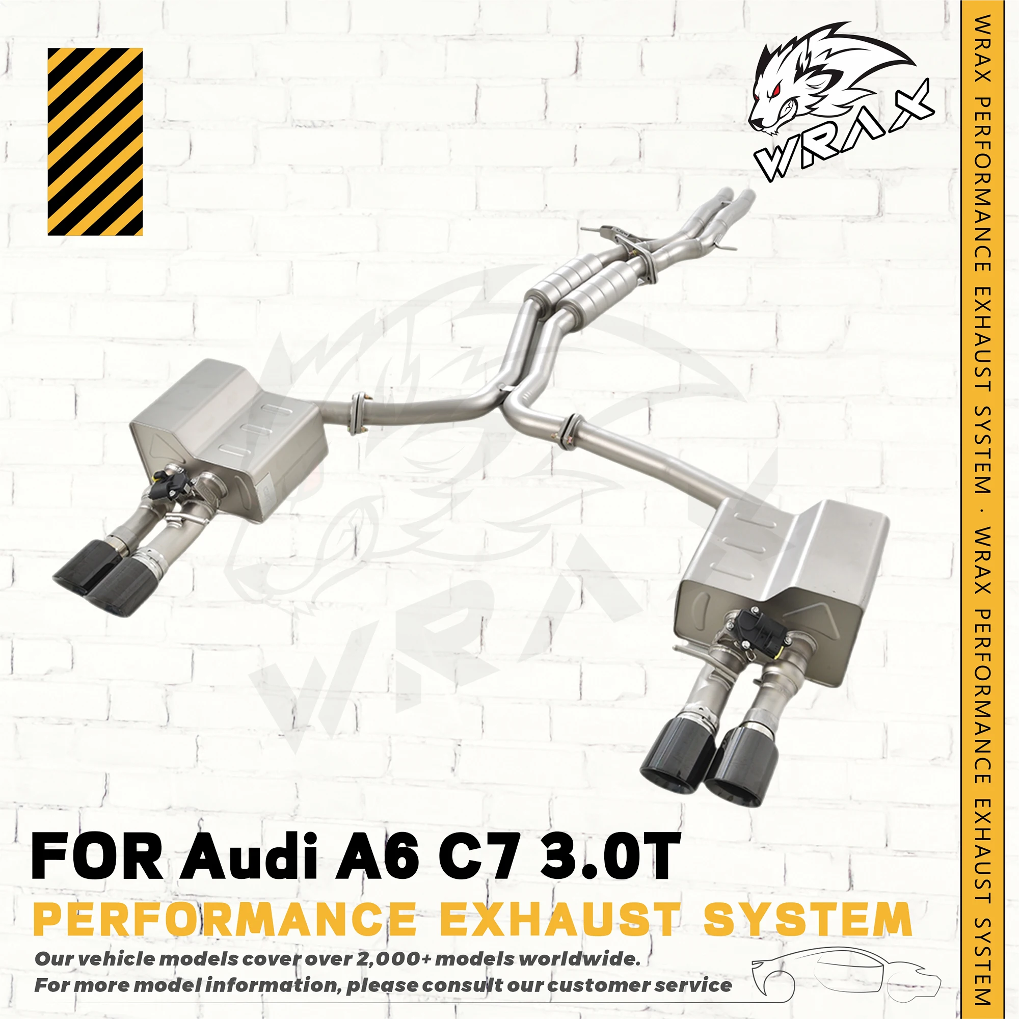 

WRAX Performance Exhaust Pipe for Audi A6A7 C7 3.0T Exhaust Control Valve System Automotive Accessories Direct Fit Catback