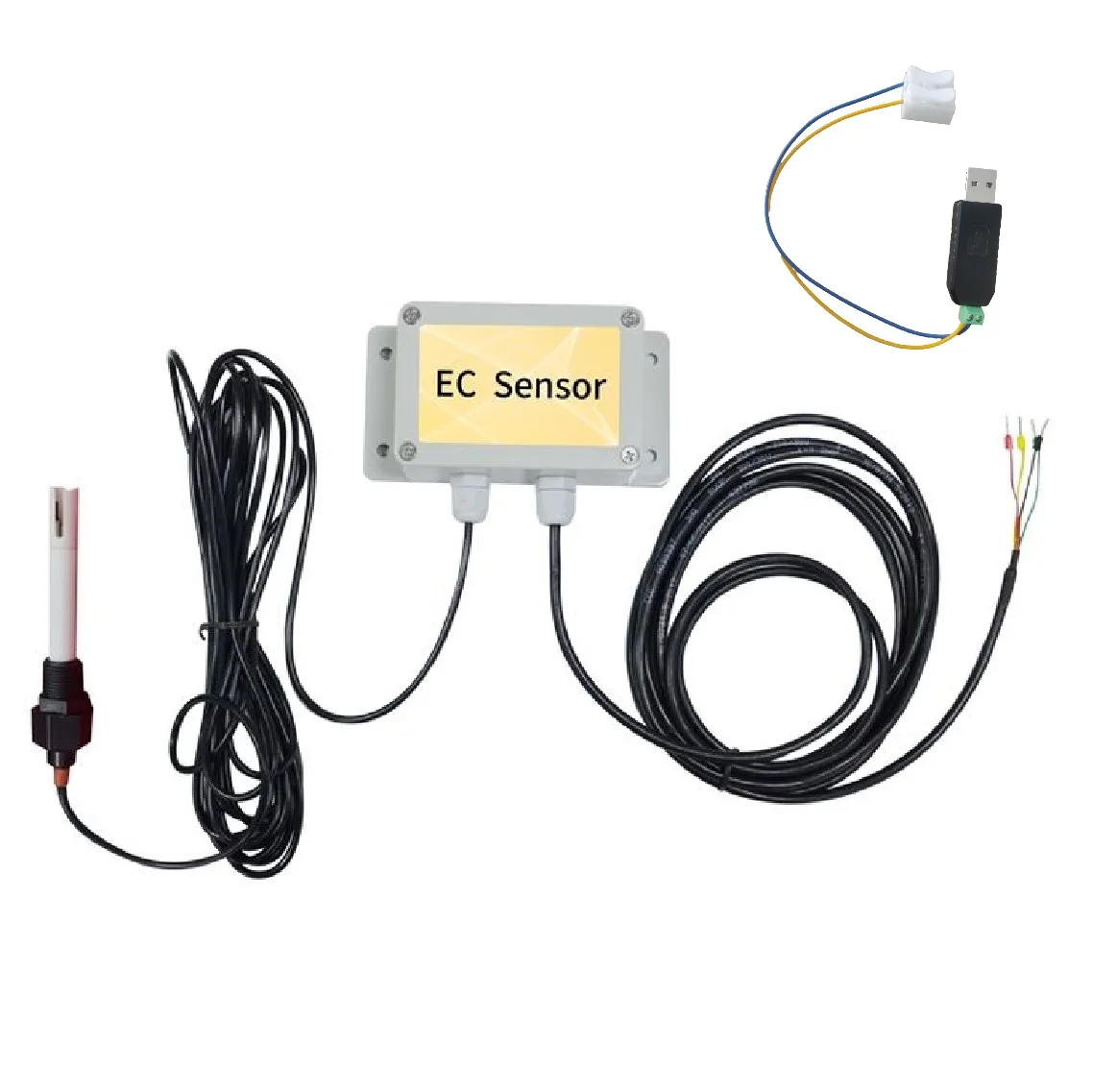 

HIGH PRECISION LOW COST CORROSION-RESISTANT 4-20MA RS485 WATER QUALITY EC SENSOR