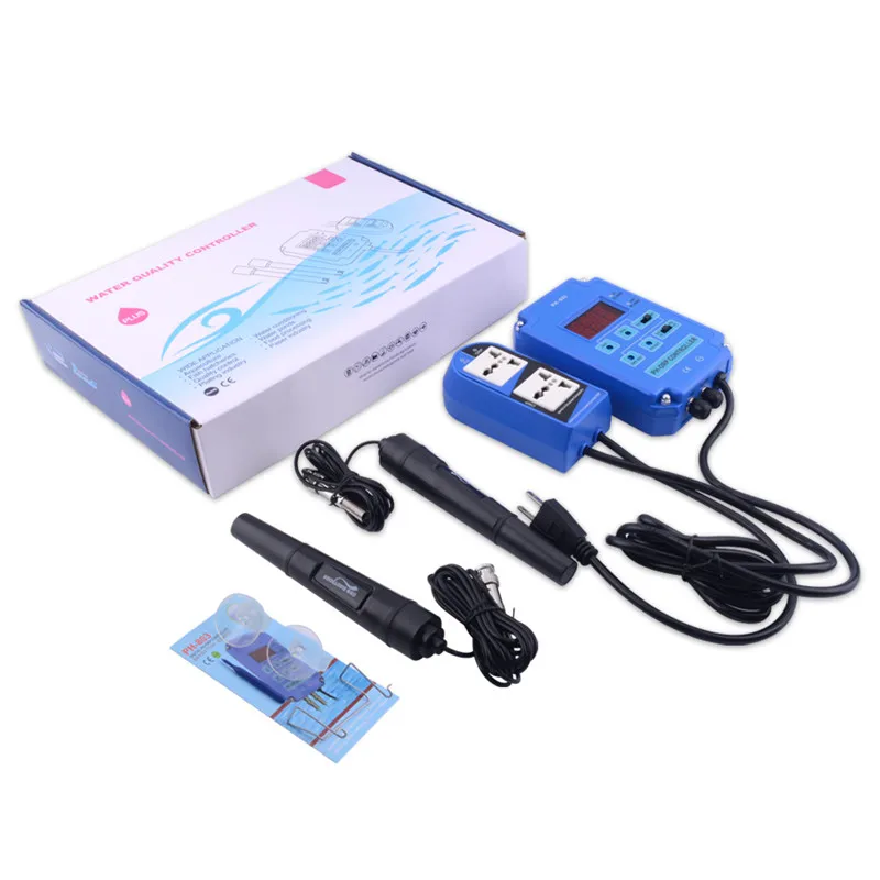 Controlador Digital 2 y 1 PH ORP Redox con Monitor de relé de potencia de salida para acuario, planta hidropónica, piscina, Spa, sonda reemplazable BNC