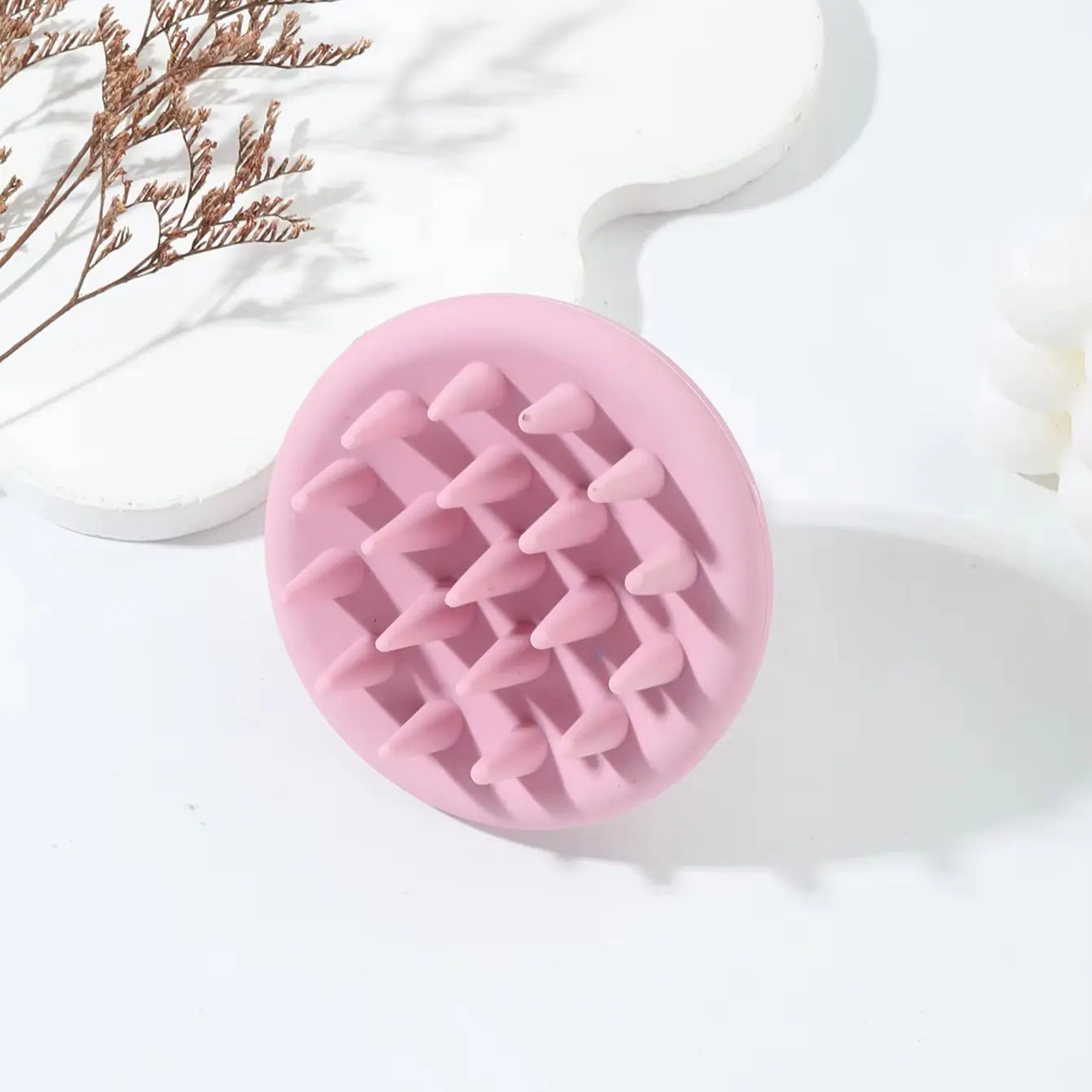 

1 шт., улучшенная толстая силиконовая массажная щетка для волос для удаления перхоти и глубокой очистки, специально для настоящих париков из волос