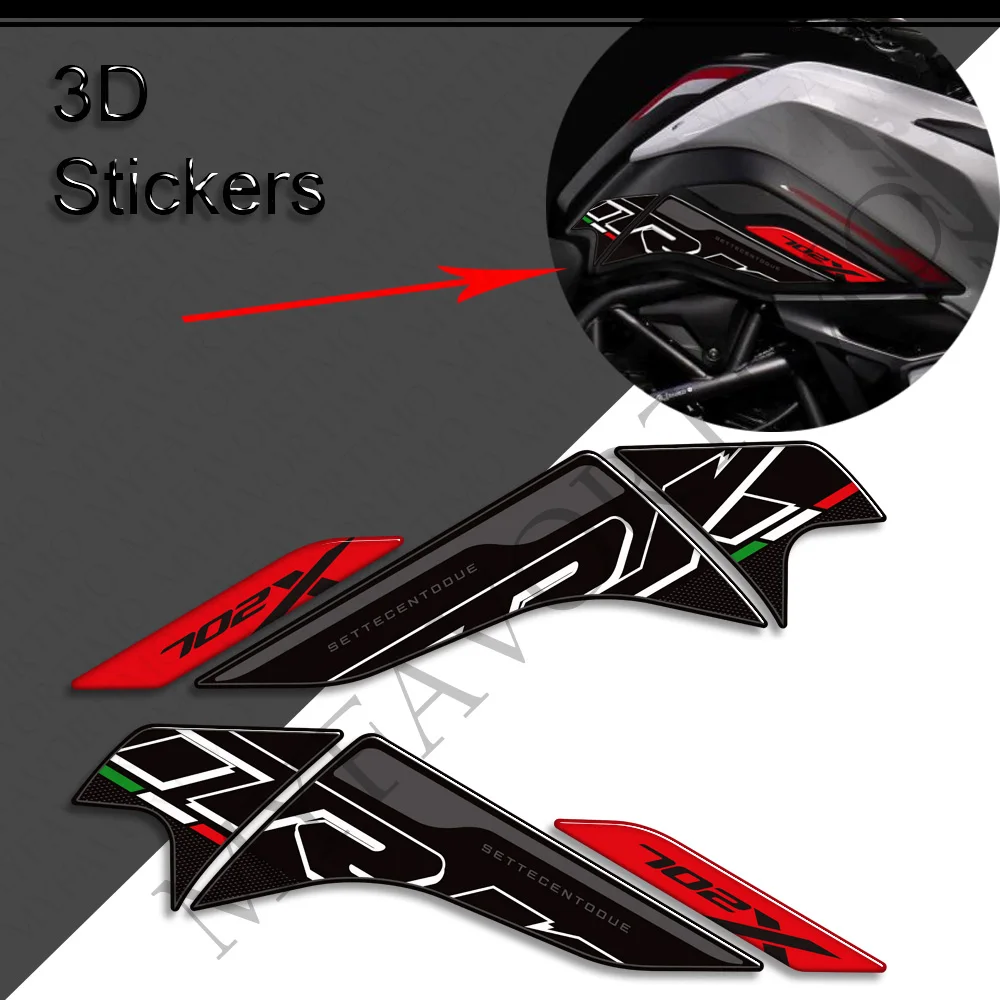 

For Benelli TRK 702 X 702X Motorcycle Adventure 2023 2024 Protector Tank Pad Side Grips Gas Fuel Oil Kit Knee Stickers Decals