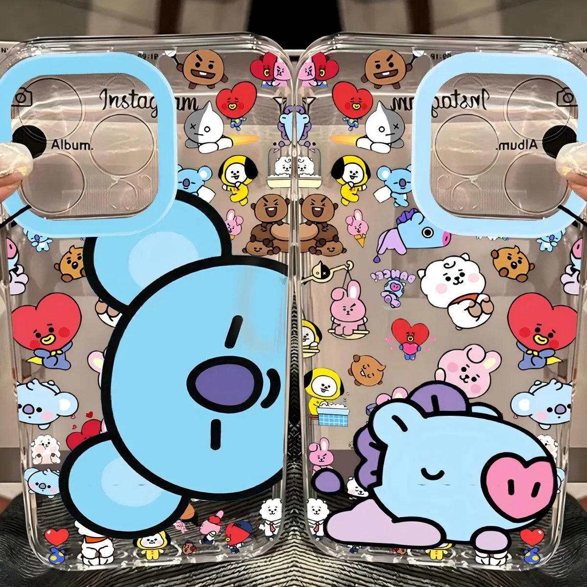 Cute Cartoon B-BTS Phone Case For Samsung Galaxy S26 S25 S24 S23 S22 S21 S20 FE Note20 Note10 Edge Plus Ultra Lite 5G Clear