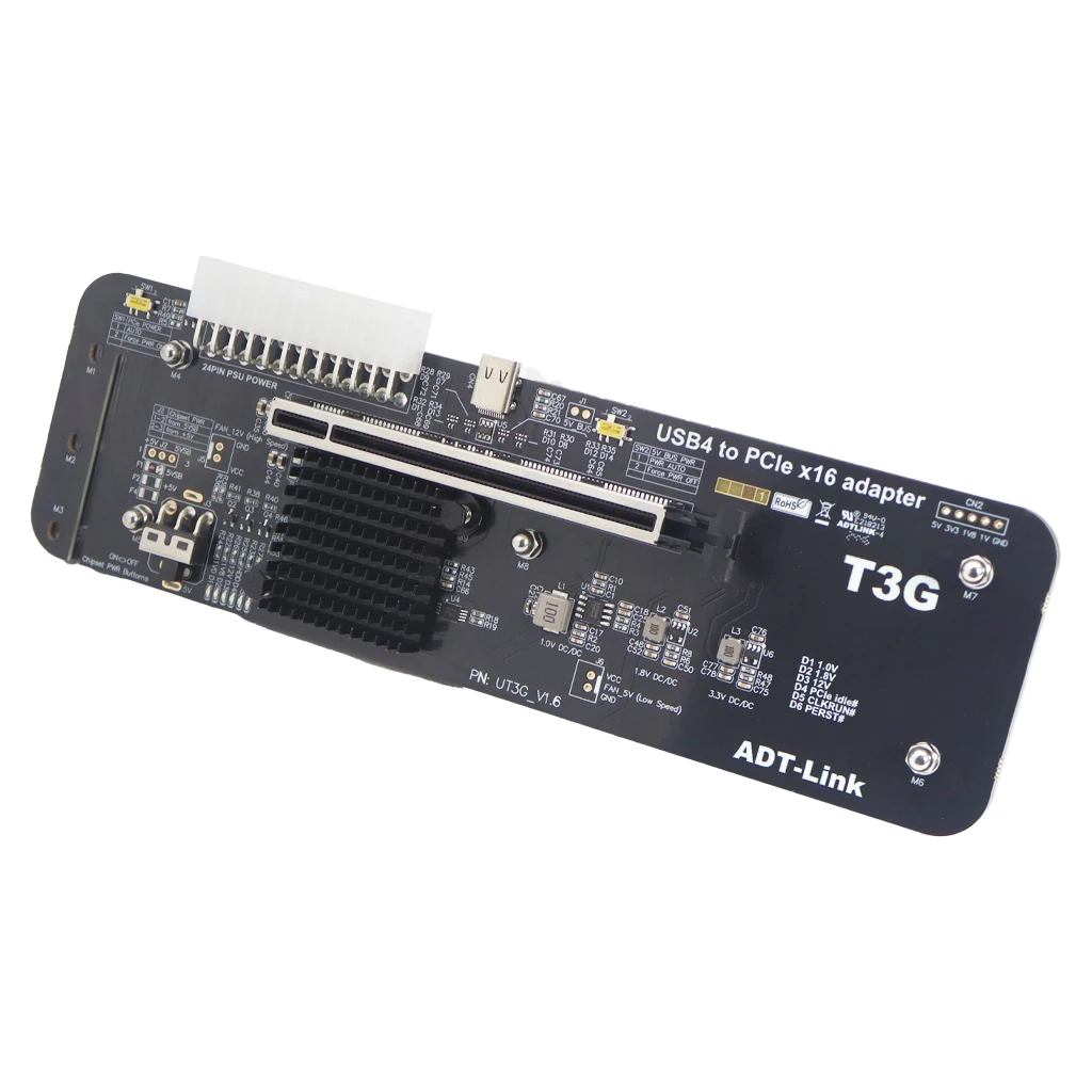 UT3G بطاقة الرسومات الخارجية USB4 إلى PCIe x16 eGPU محول PCIe4.0 X4 عرض النطاق الترددي ل Thunderbolt 3/4 لأجهزة الكمبيوتر المحمول NUC ITX STX
