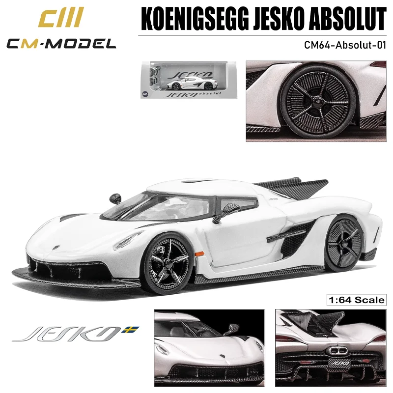 KOENIGSEGG JESKO ABSOLUT-vehículo de juguete de aleación, modelo de Metal fundido a presión, regalos, CM 1/64