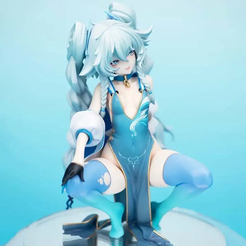 สาวใหม่ Frontline Cuique Mei Squatting ท่าทางตัวเลขการกระทําหางม้าคู่สาวสวยอะนิเมะรุ่นแชสซีเครื่องประดับของขวัญ