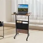 Adjustable Height Standing Desk, Portable Laptop Desk, Rolling Computer Stand with Adjustable Height