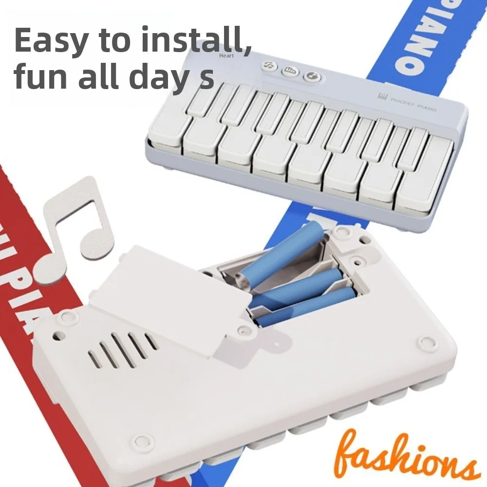 Luci arcobaleno Bambini Mini giocattolo per pianoforte Interattivo Principiante Apprendimento Strumento musicale Giocattoli per l'apprendimento Tastiera per pianoforte Regalo di compleanno