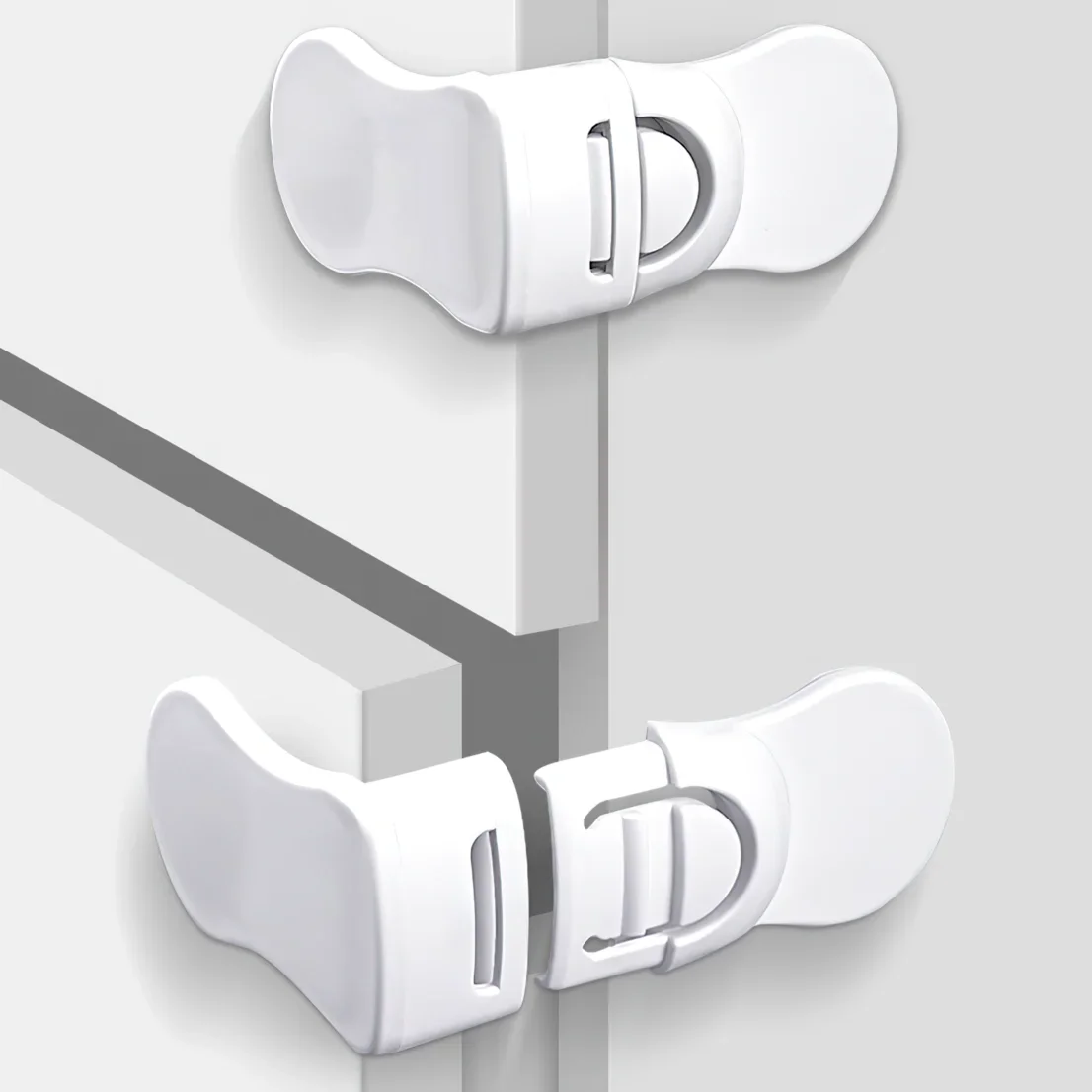 2/5pcs Baby Safety Lock Anti-pinch Hand Kids Security Buckle Self-adhesive Multi-use Drawer Cabinet Refrigerator Prevent-pets