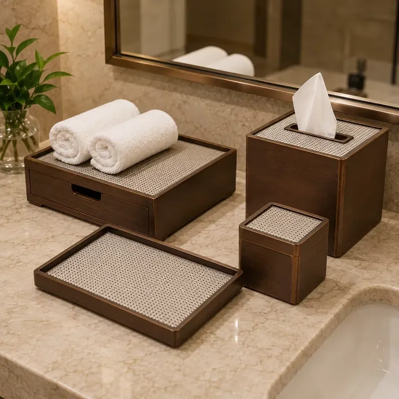 6 Piece Antique Style Bathroom Accessories Set Polyresin Hotel Bath Hardware Luxury Decorative Soap Dispenser Tumbler Holder