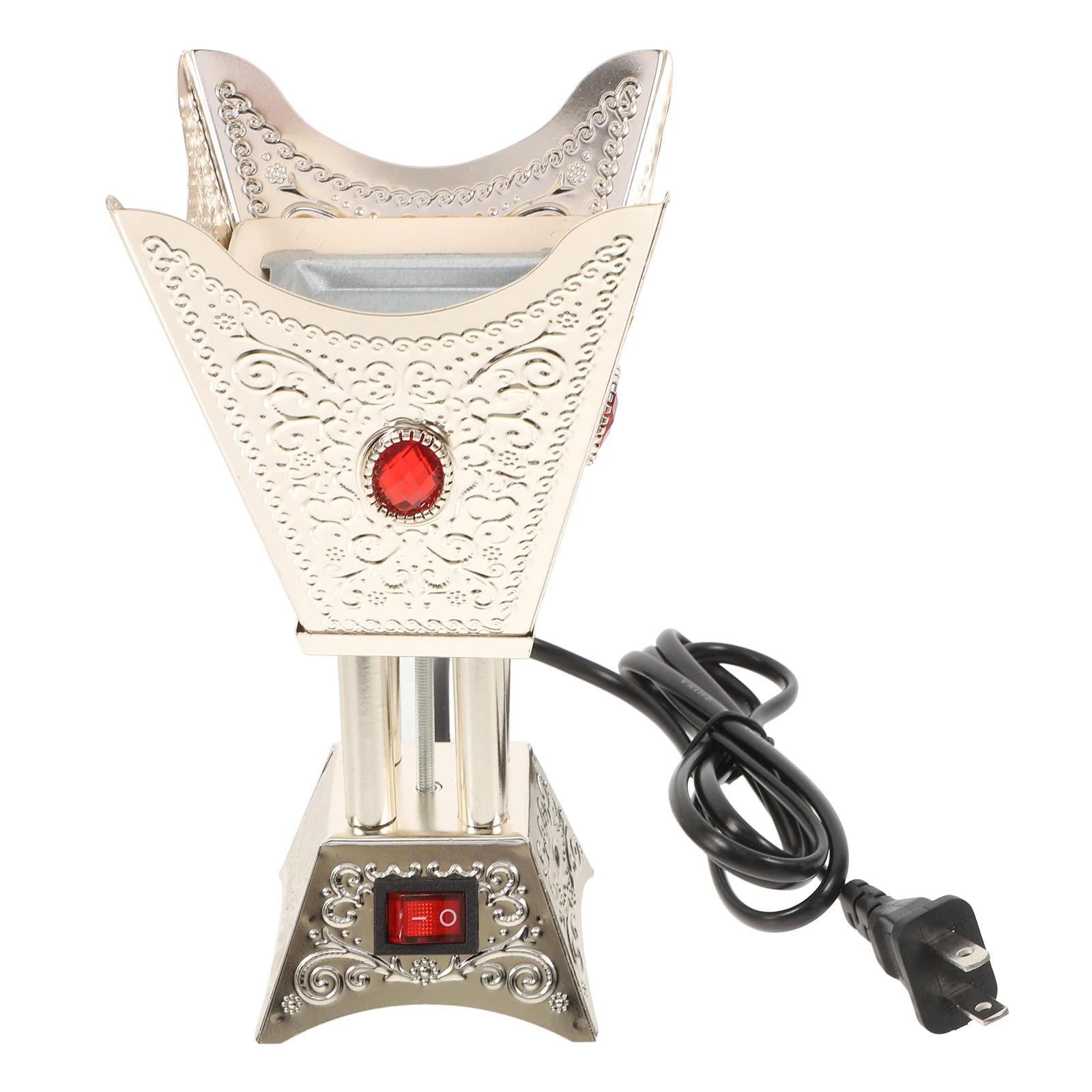 

Incense Burner Electric Censer Holder Mini Metal Table Centerpiece Silver Relaxing Vintage Appearance Bright Color