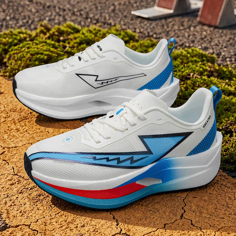 Men Marathon Running Shoes Sports Carbon Board Breathable Lightweight Comfortable Women Athletic Casual Sneakers Outdoor Trail view 3