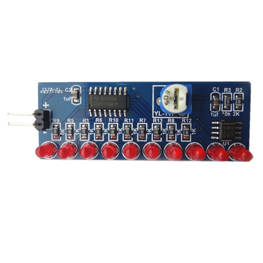 

LED LED PCB 54x21mm Water Lamp Kit DIY Parts NE555 CD4017 Flash Diy Water Lamp Kit Ne555 Cd4017 Circuit Strobe Light