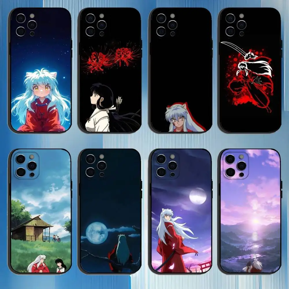 

I-Inuyashas Anime Phone Case For iPhone 16,15,14,13,12,11 Plus,Pro Max, Others Soft Black Cover
