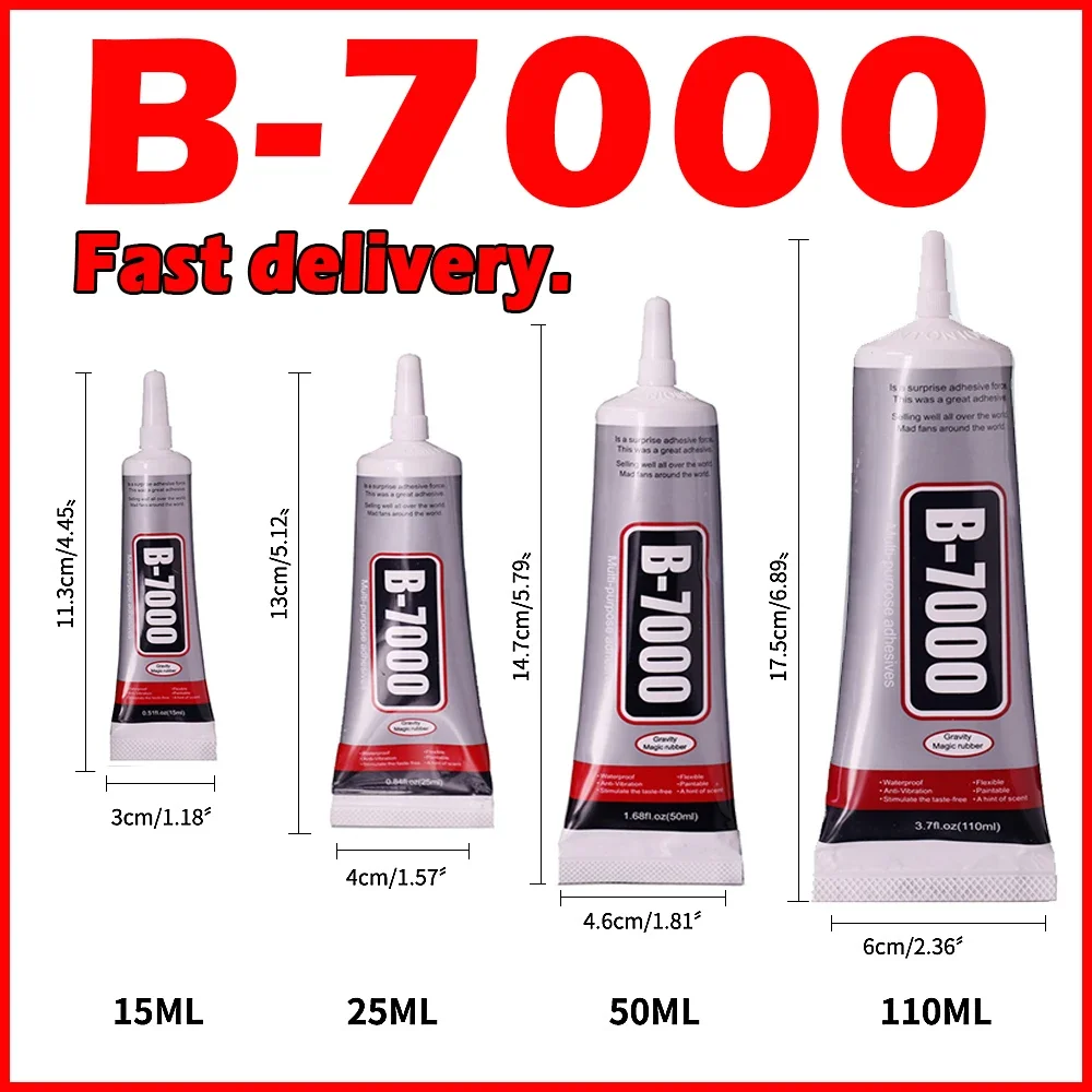 15/25/50/110ML B-7000 E-8000 Clear Contact Phone Repair Adhesive Universal Glass Plastic DIY Glue With Precision Applicator