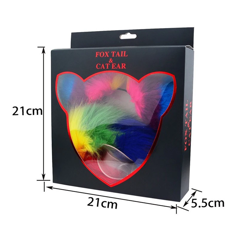 مثير الثعلب المعادن بعقب المكونات الذيل مع دبوس الشعر عدة الذيل للزوجين تأثيري