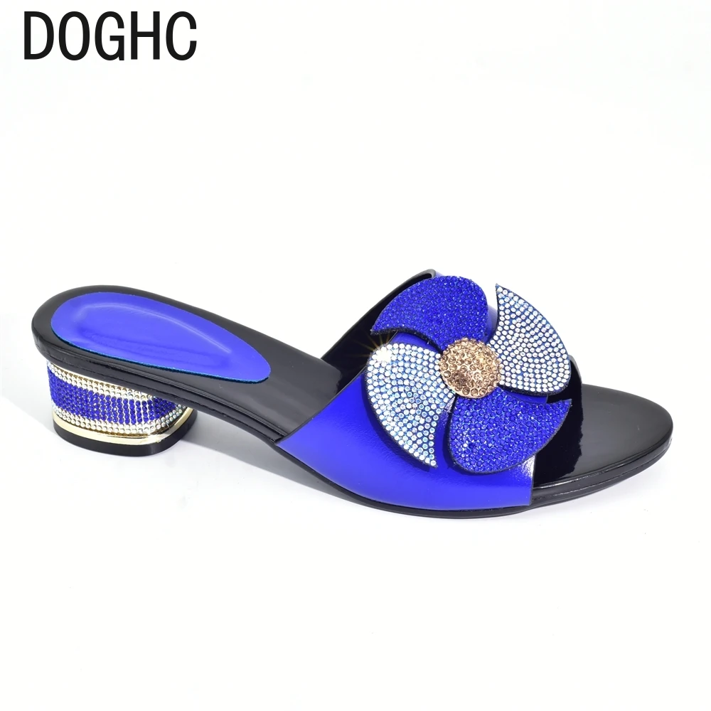 Sweet Style for Royal Wedding Party Women Slingbacks Sandals Italian Low Heels Slipper for Wedding Italian Women Pumps