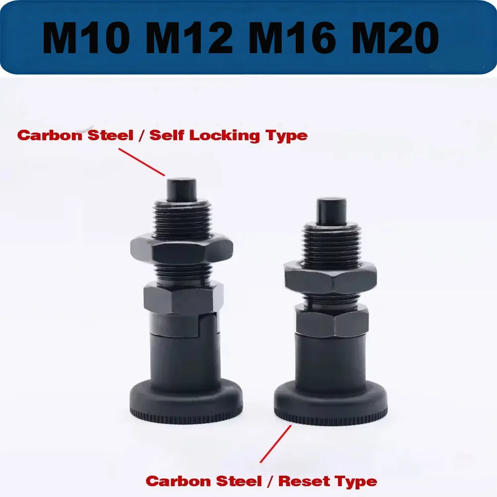 M10M12M16M20 Carbon Steel Knob Plunger Self-Locking Indexing Pin/Reset Spring Positioning Pin