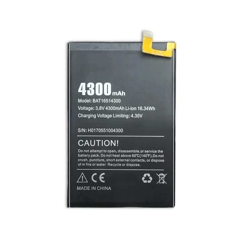 Mobile Phone Replacement Battery For Doogee Y6 Max Y6Max 4300mAh BAT16514300 Fast Shipping