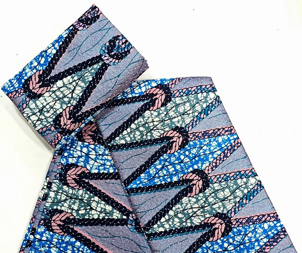 Vero e proprio Cera Olandese di Alta Qualità Nigeriano Ankara Tessuti Africano Vera Cera Con Pietre 6 Metri Indumento Cucito Vestito Della Signora Vestiti