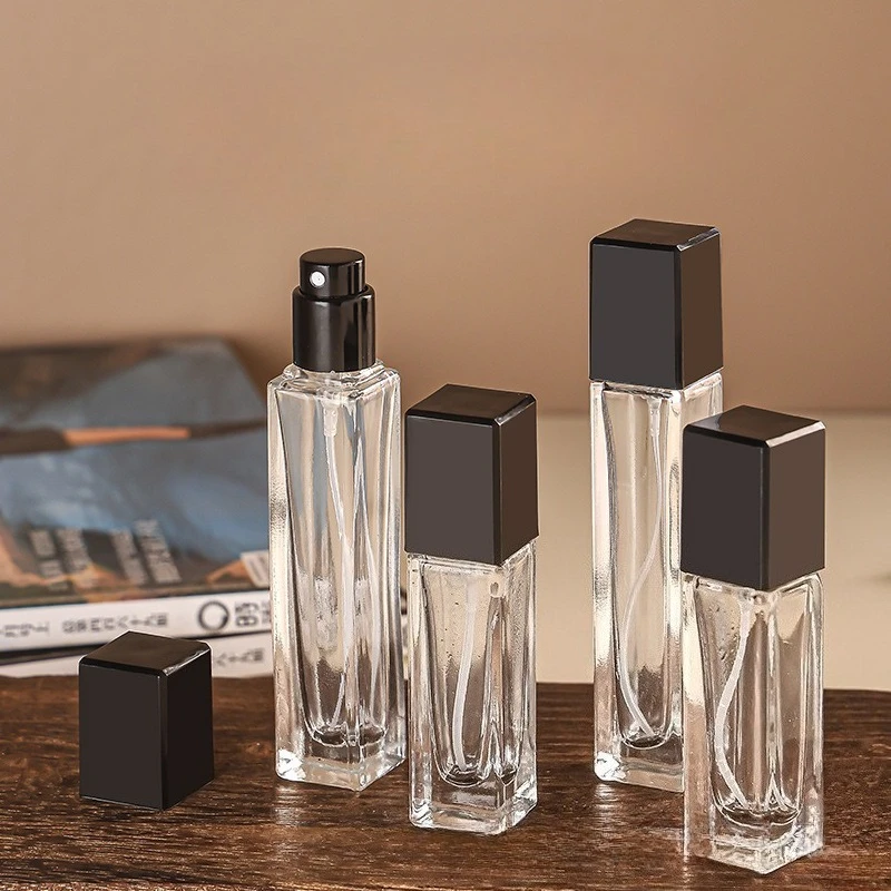 20 Stück 5ml 10ml Bajonett-Klarglas-Parfümflasche Tragbarer Zerstäuber Metall-Zerstäuber Parfümflasche Großhandel – Detail 1