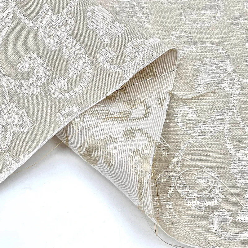 Tela Jacquard dorada antigua, Material brillante para vestido Hanfu, textil de diseñador Retro, traje tradicional, blusa, ropa Heritage