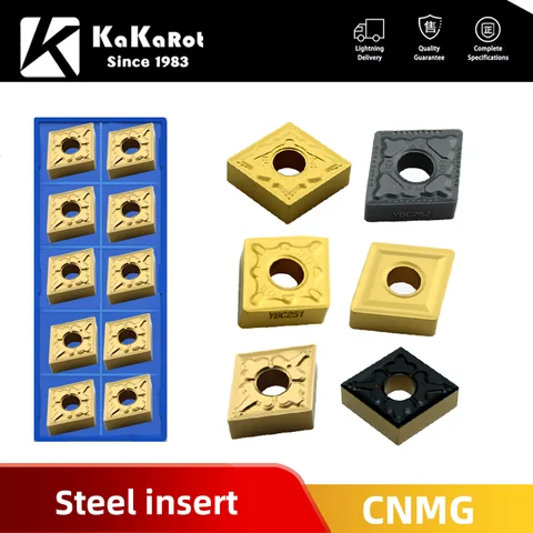Kakarot karbür Insert CNMG120404 TM CNMG 120408 PM çelik CNC torna kesici için dönüm araçları 10 adet bıçak plakası