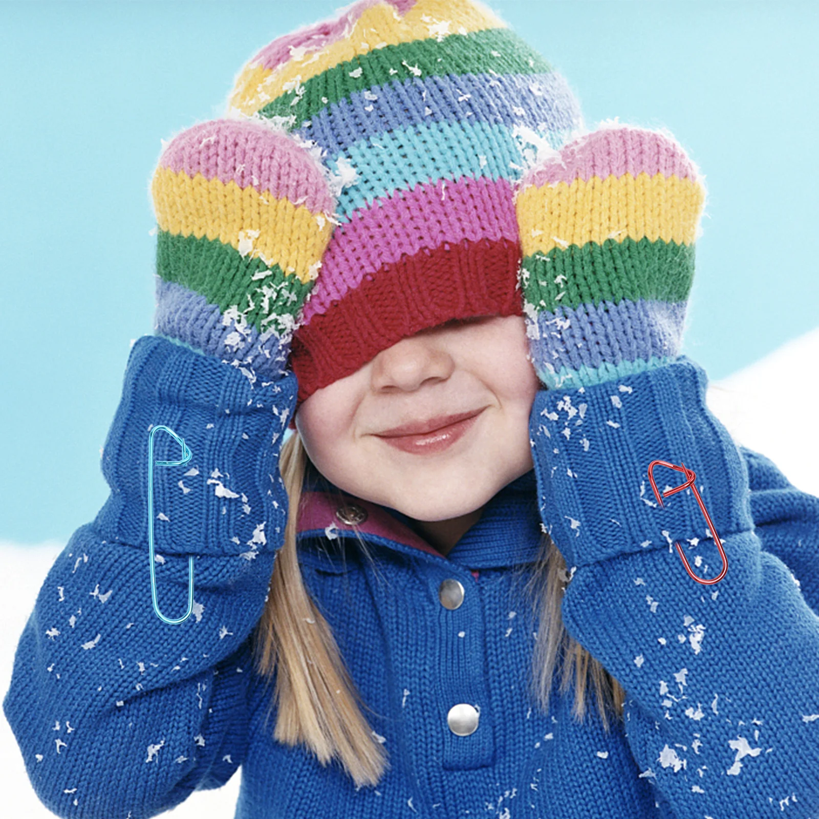 

12pcs Sweater Buckles Colorful Knitting Brooches For Clothing Fastening Decor Universal Fit Breast Pins Shiny Safety Needles