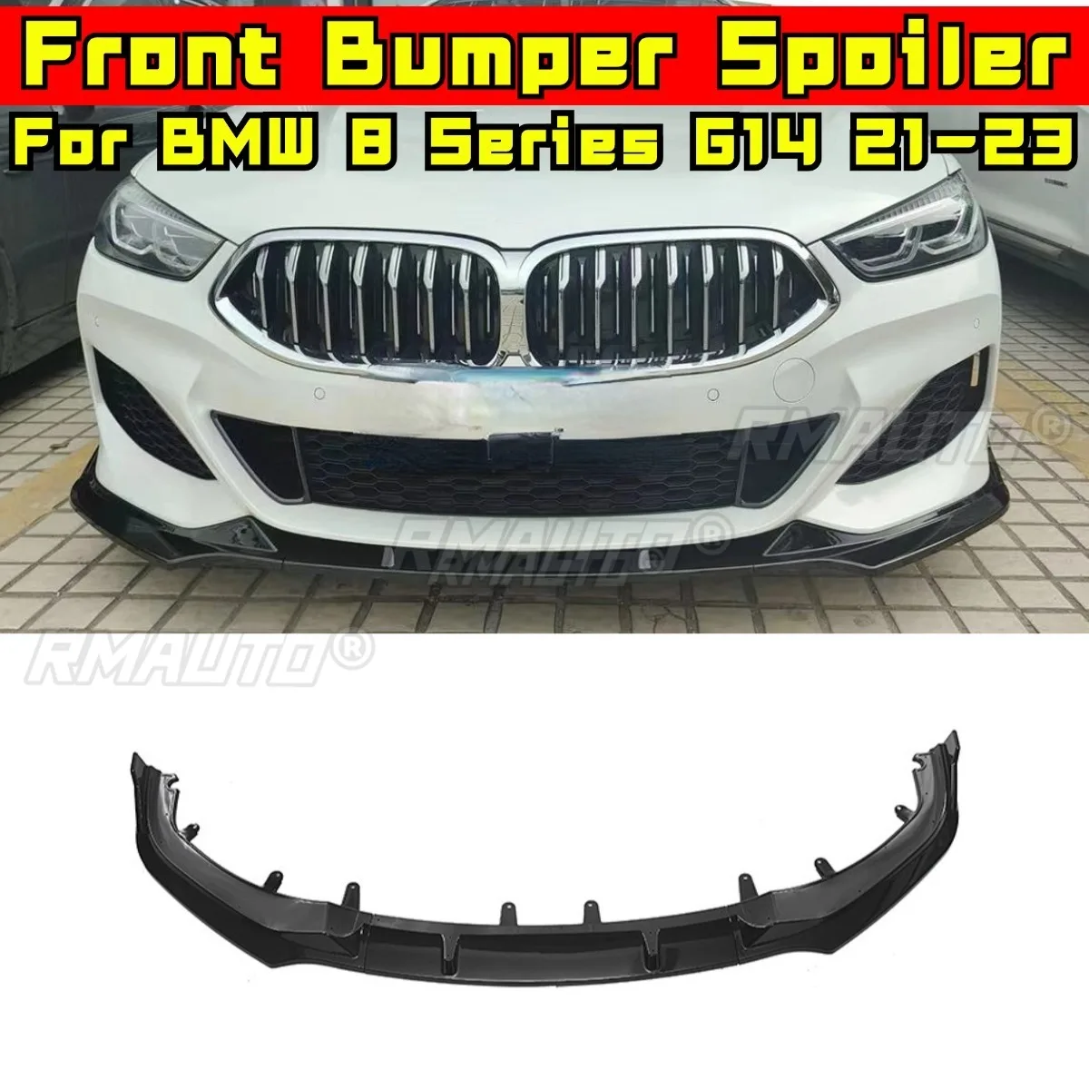 

Car Front Bumper Spoiler Lip Diffuser Modification Part For BMW 8 Series G14 G15 G16 2021-2023 Bumper Guard Protector Cover