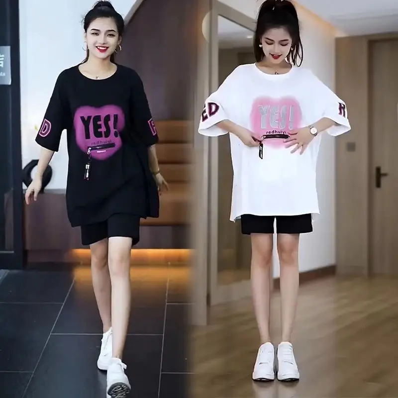 

Slimming Heart Shaped Rhinestone Pocket Zipper Loose plus Size Short Sleeve T Shirt Women Summer New Style Half Sleeve Top