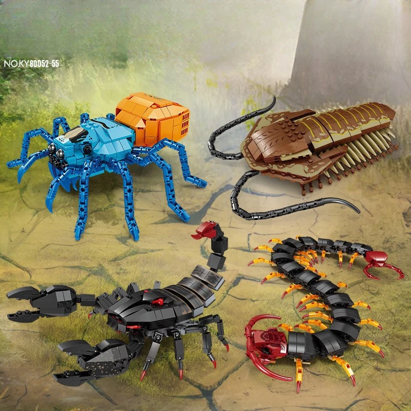 

MOC Insects Scorpion Centipede Spider Trilobite Small Particles Building Block Toy Model Children Know The World Brick Toy