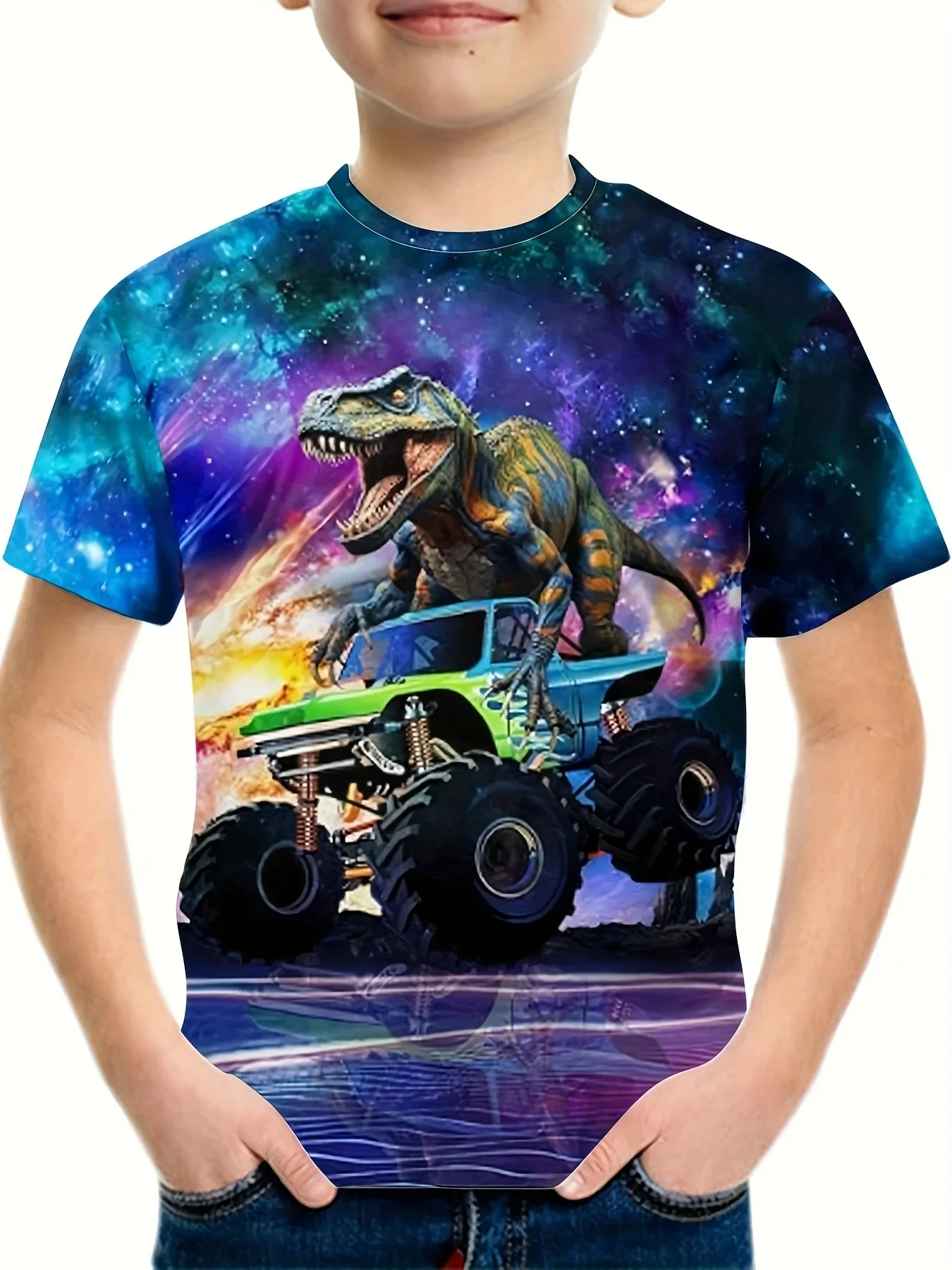 Kinder Kleding T-Shirts Voor Jongens Korte Mouw Kinder T-Shirts 3d Motorfiets Print Casual Kinderen Zomer Kleding Jongen Kleding