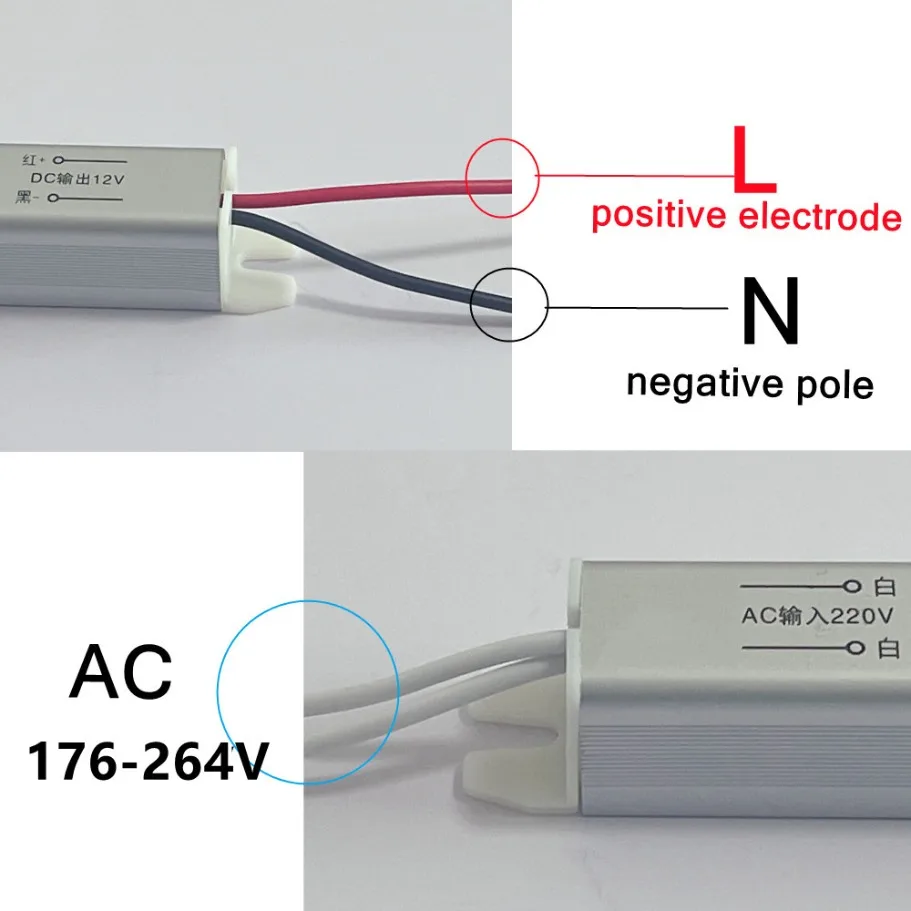 DC12V/24V Potenza di commutazione ultrasottile AC 220V Driver LED Alimentatore Trasformatore di illuminazione per striscia LED 24W 36W 48W 60W 72W 100W