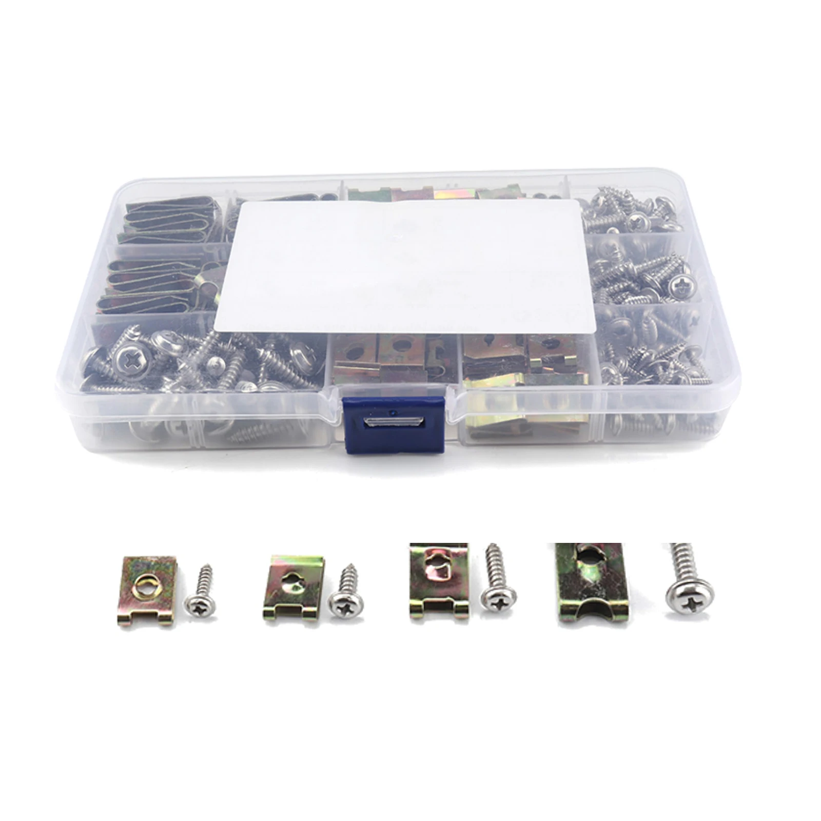 kit-d'assortiment-de-200-ecrous-en-u-et-de-vis-a-tete-plate-auto-taraudeuses-en-acier-au-manganese-et-en-acier-inoxydable-304-pour-pare-chocs-et-ailes-de-voiture