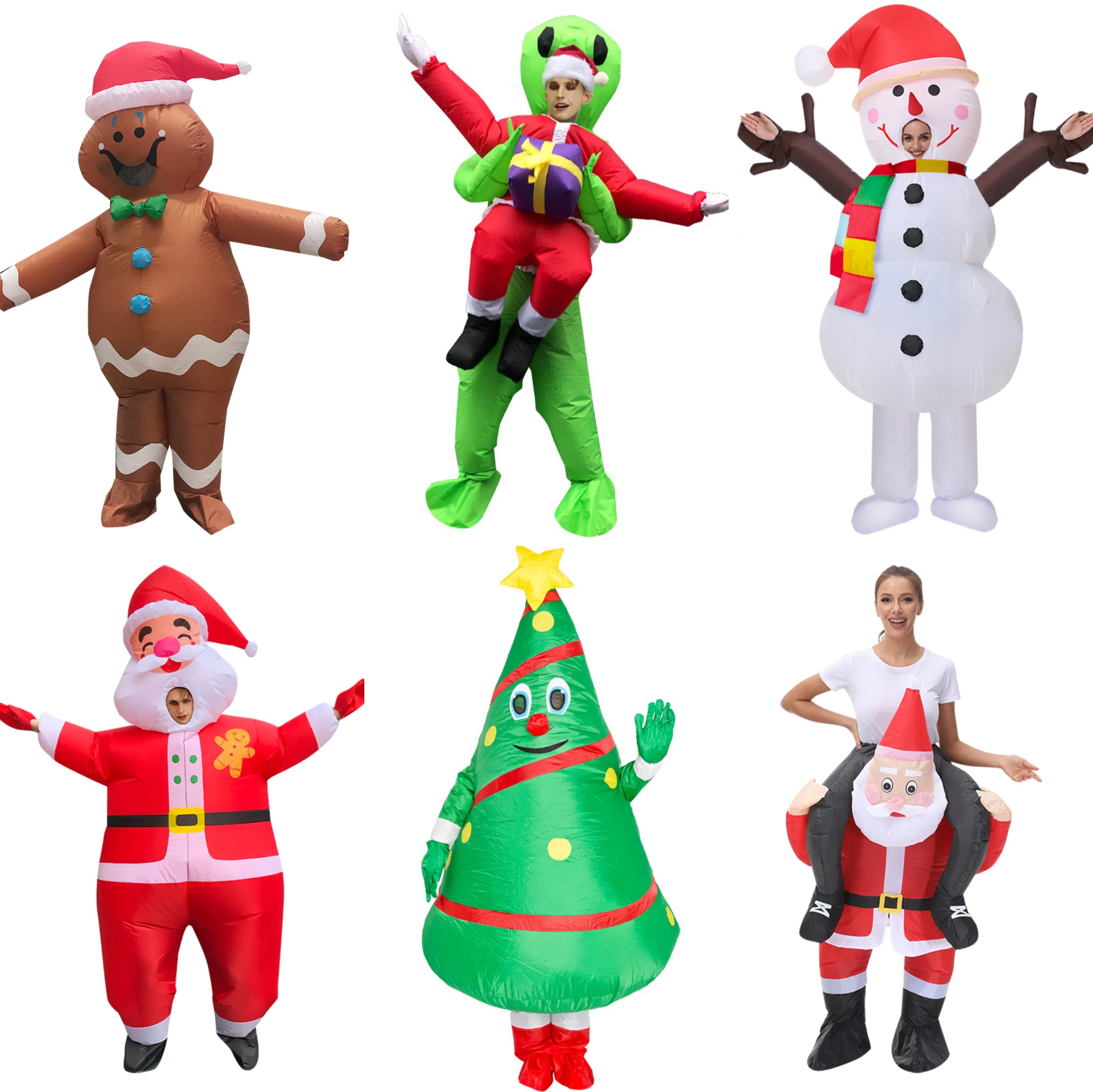 

Christmas Tree Snowman Santa Claus Inflatable Costume