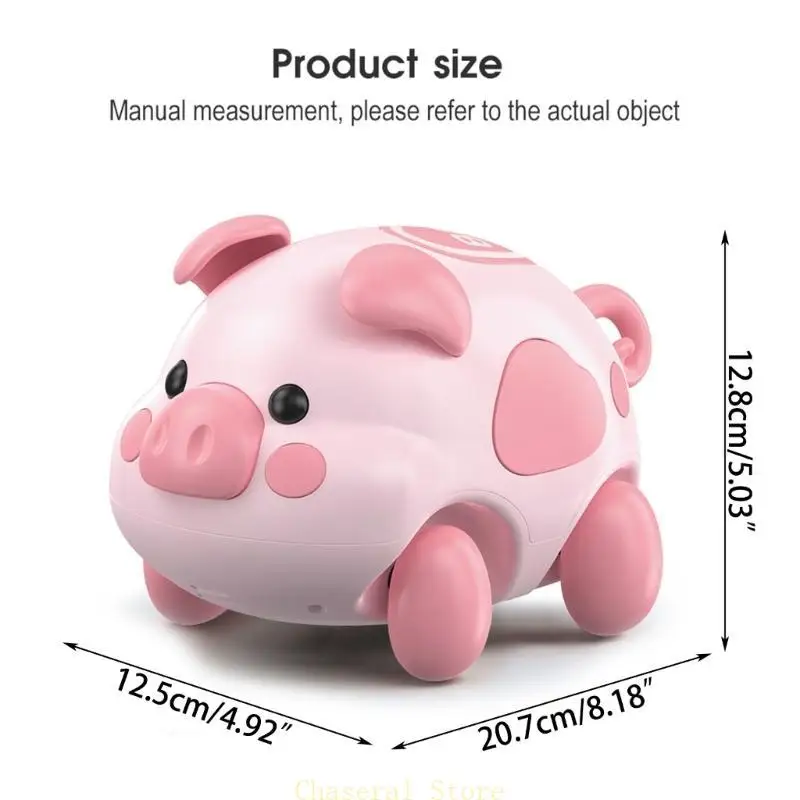 E7ce Cartoon Electronic Walkling Crawling Pigy Children Interactive Educational Crawing Infant