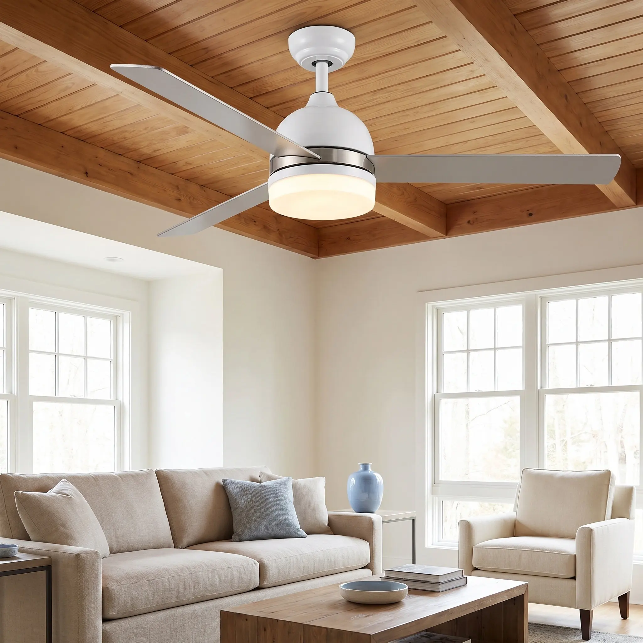7 Inch Acrylic Ceiling Fan Light Globe Replacement Cover Easy Install Modern Design Home Bedroom Dining Ceiling Fan Lamp Shade