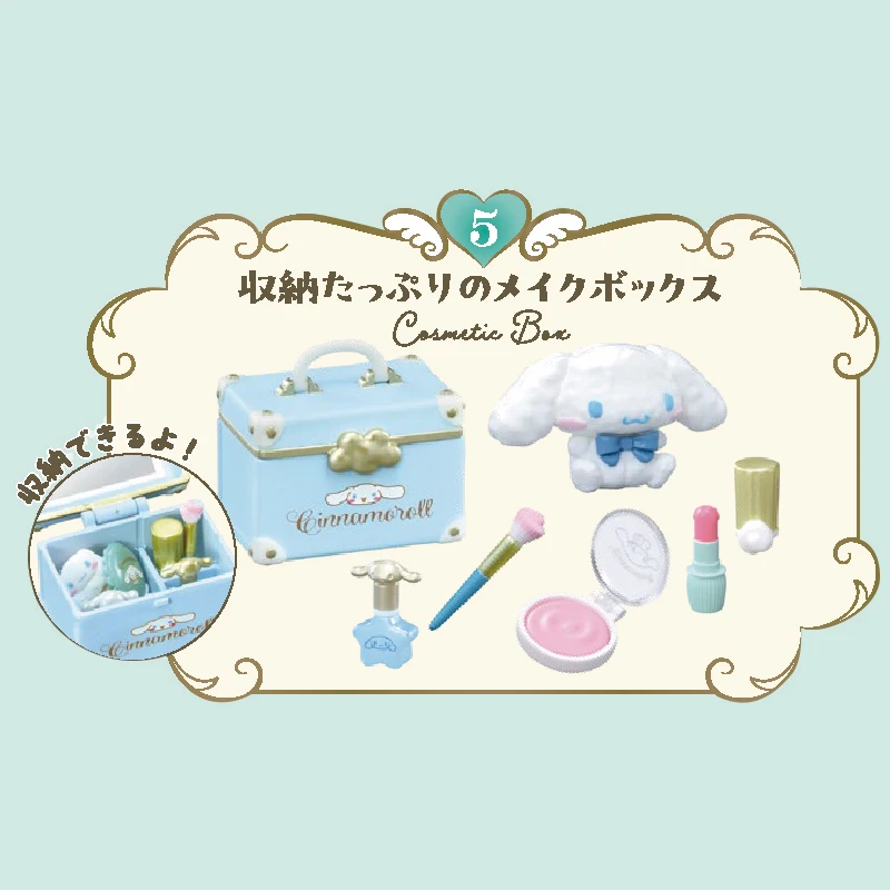 6 teile/satz Echte Re-Ment Sanrio Cinnamoroll Miniatur Szene von Fashion Store Anime Action Figur Modell Spielzeug Geschenk für Geburtstag