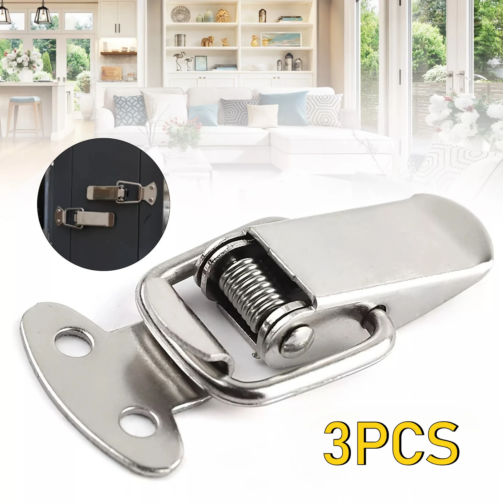 3PCS Toggle Latches Spring Loaded Clamp Clip Case Box Latch Catch Toggle Tension Lock Lever Clasp Closures Crate Lock Snap Lock