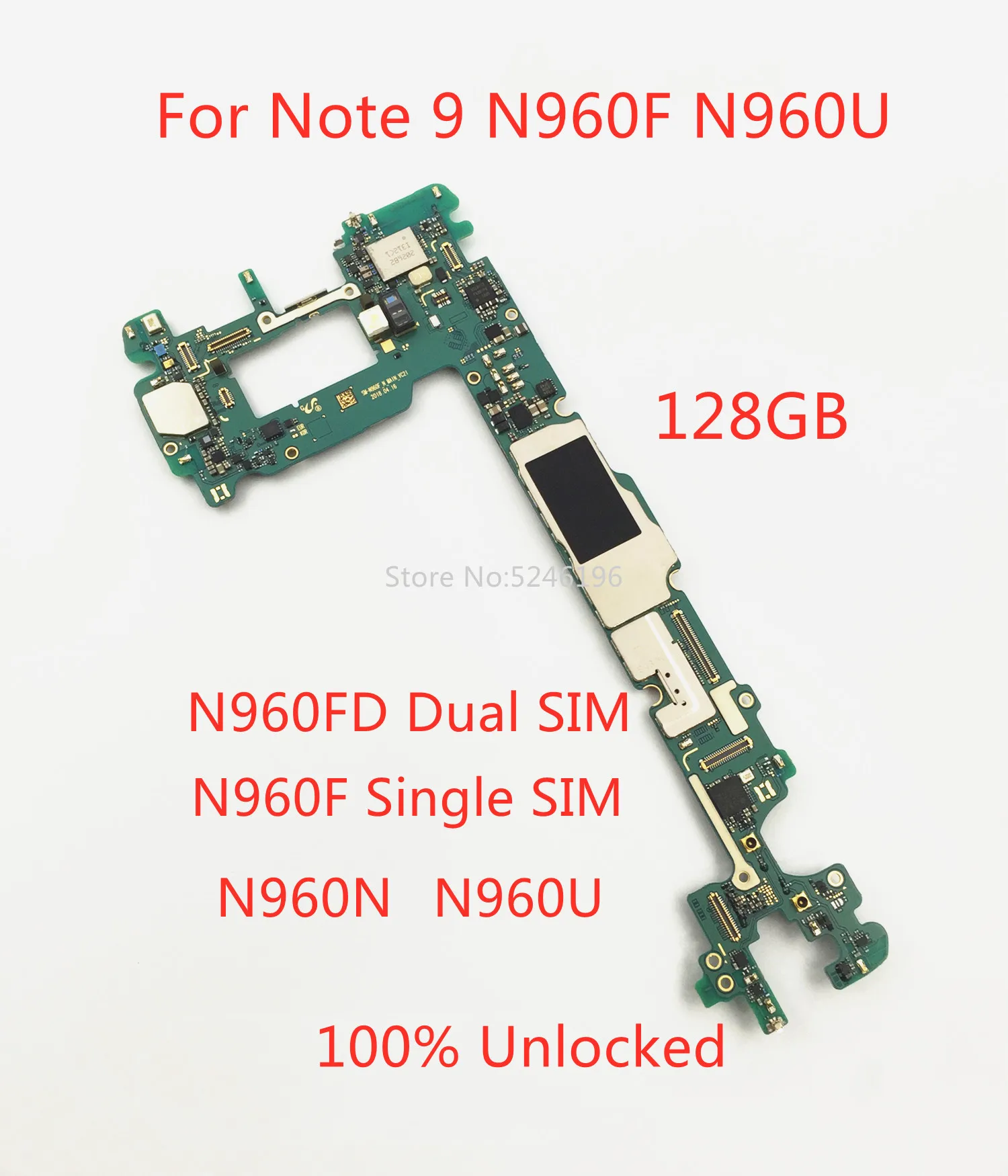 

1pcs 100% Unlocked Motherboard For Samsung Galaxy Note 9 Note9 N960F N960FD SM-N960F/DS N960N N960U Replace Part.