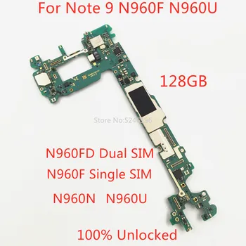 1pcs 100% Unlocked Motherboard For Samsung Galaxy Note 9 Note9 N960FD SM-N960F/DS N960N N960U Replace Part.