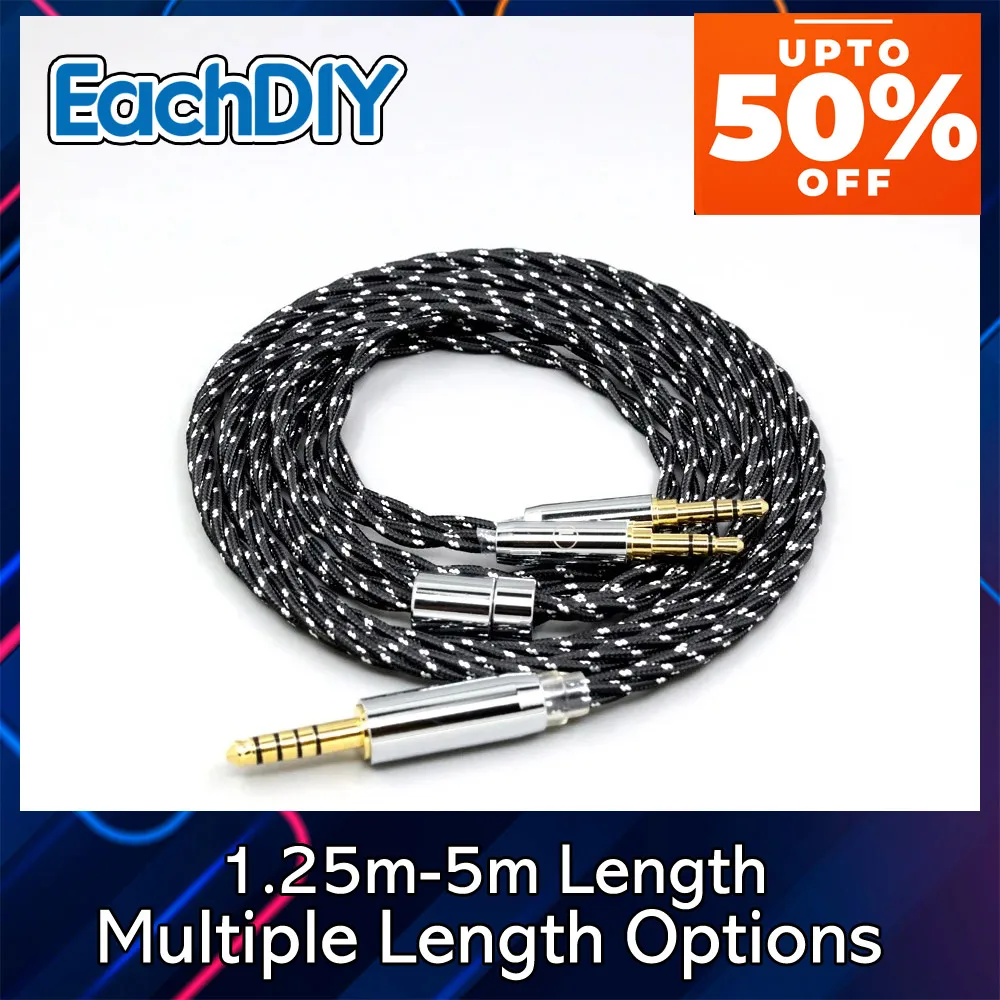 OCC смешанный OFC скручивающий нейлоновый кабель для наушников Onkyo A800 Philips Fidelio X3 Kennerton Jord LN008704