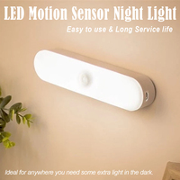 10cm Led Bedside Motion Sensor Night Lamp Light Wardrobe USB Push Button Switch Rechargeable Light Auto Switch With Wireless Pir