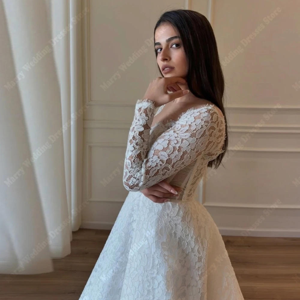 Vestidos De novia De corte en A con cuello corazón para mujer, Vestidos De novia elegantes con Apliques De encaje, Vestidos De novia para banquete De princesa personalizados