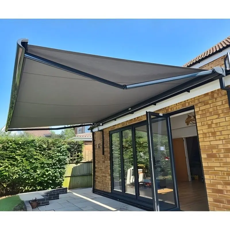 Immagine 3: Tenda da Sole Retrattile Personalizzabile di Qualsiasi Dimensione, Resistente al Vento, alla Pioggia e ai Raggi UV, per Villa, Giardino, Patio, Balcone