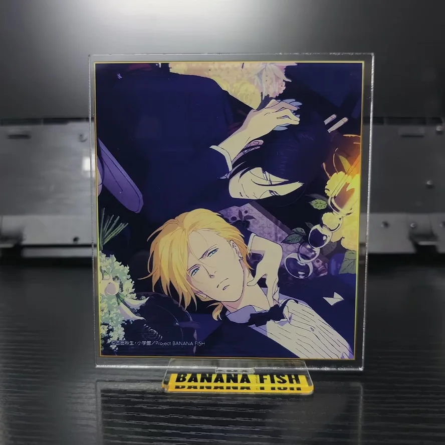 Japan BANANA FISH Anime Figures Aslan Jade Callenreese Acrylic Stands Okumura Eiji Character Model Plate Desk Decor Fans Gift