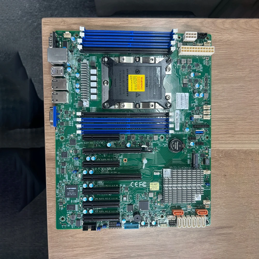 For Supermicro X11SPL-F single server mainboard LGA3647 C621 chipset supports remote management