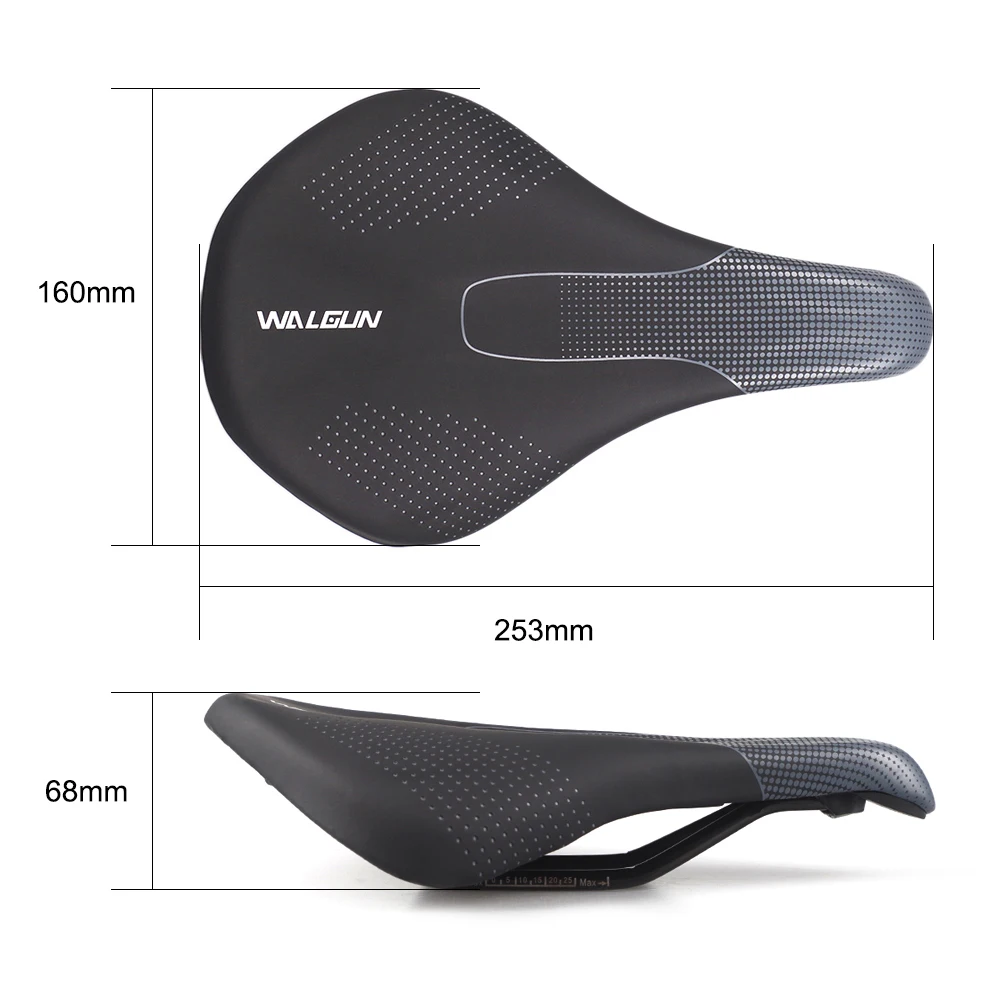 WALGUN Women Bike Saddle 160mm for Men Women Aldult Bicycle Saddle Comfort Road Mtb Mountain Bike Saddle Seat Wide Racing Seat