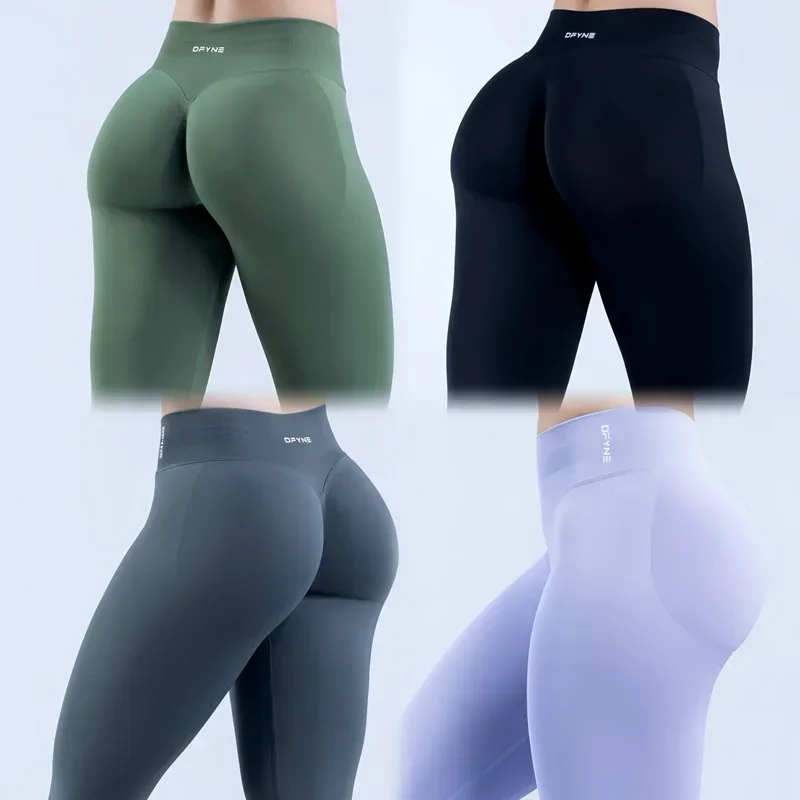 Impact Leggings Women Curl Up Seamless Yoga Pants High Quality Leggings Low Ribbed Fitness Pants High Stretch Fitness Leggings