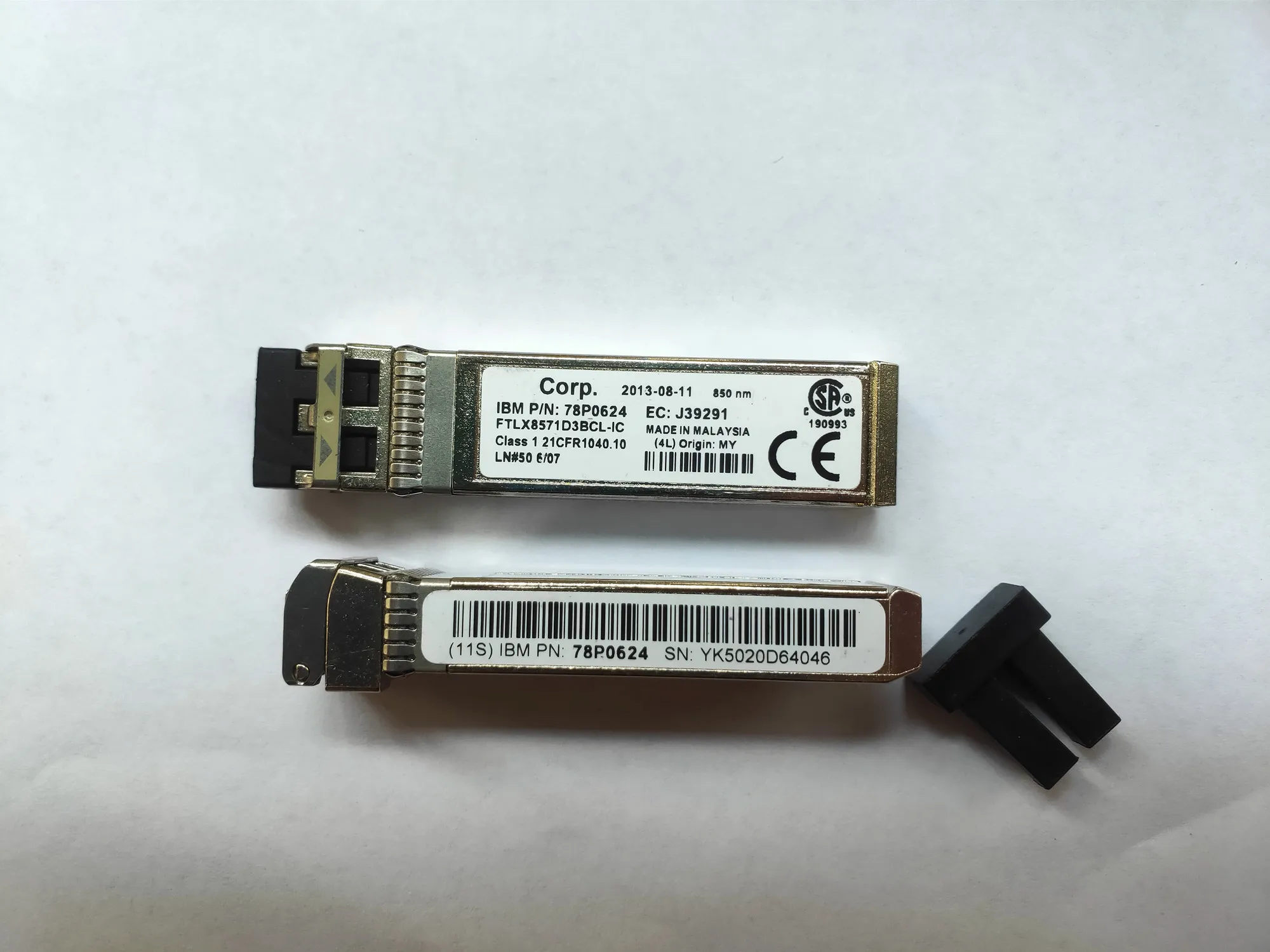 IB-M 10G Sfp Fiber Switch/FTLX8571D3BCL-IC/P/N:78P0624/i-bm 10gb 850nm Multimode Dual Fiber Transceiver Module